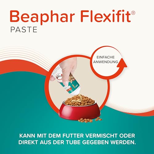 Beaphar BEAPHAR - Flexifit Paste Für Hunde Und Katzen - Unterstützt Die Gelenkbeweglichkeit Und Vitalität - Mit Vitamin C, Glucosamin, Omega 3 Und Vitamin E - 250 g