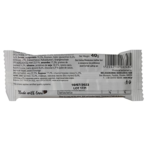 Miniatura 2 de HoneyUp Barritas de Chocolate Negro y Almendras 12x40g – Sin Gluten