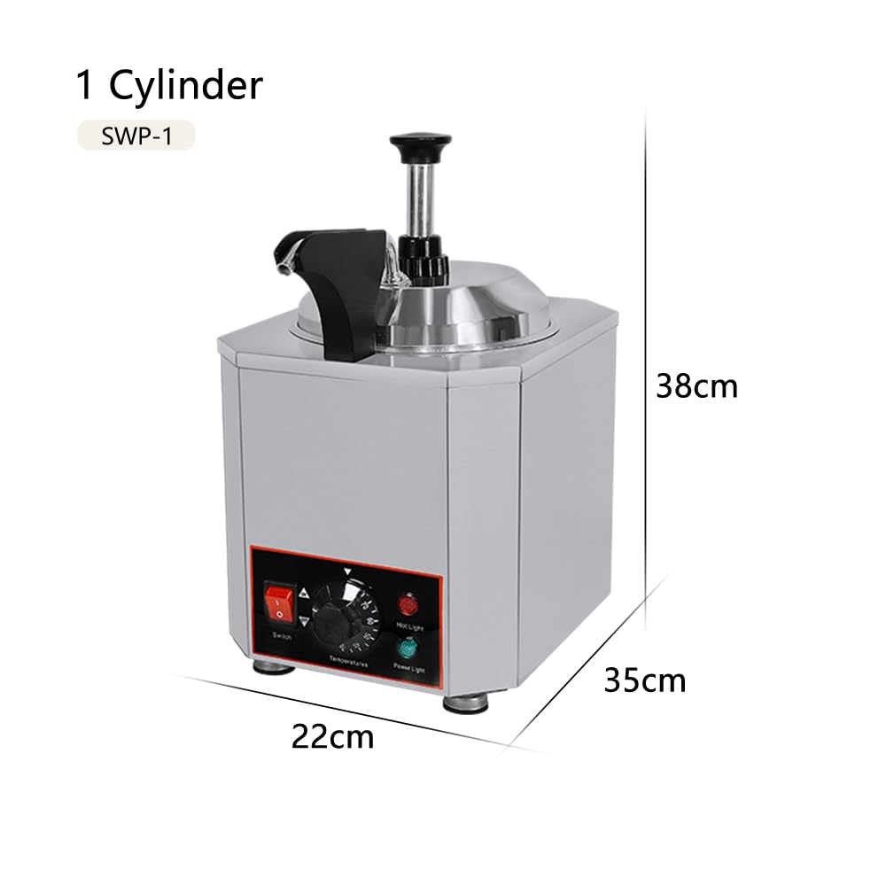 Dispenser per salse, macchina per scaldare formaggio al cioccolato, capacità 2 l, temperatura 30-85 ℃, ideale per feste, eventi e servizi alimentari