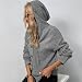 Generisch Strickjacke Damen Mit Kapuze – Kurze Strickjacke Mit V-Ausschnitt, Knopfleiste Und Offener Vorderseite – Lässiger Pullover Cardigan Damen Strickjacken Für Den Herbst Trachtenjacke Damen M