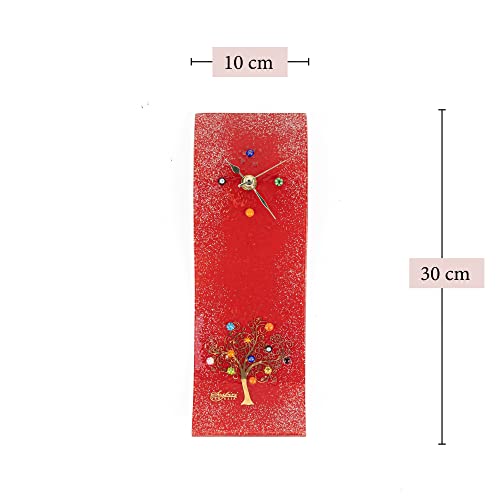 Sospiri Venezia Wall Clock Murano Glass Silent Mechanism Decorated with Murrines and Gold Leaf Gift Handmade Made in Italy (10x30) - Image 3