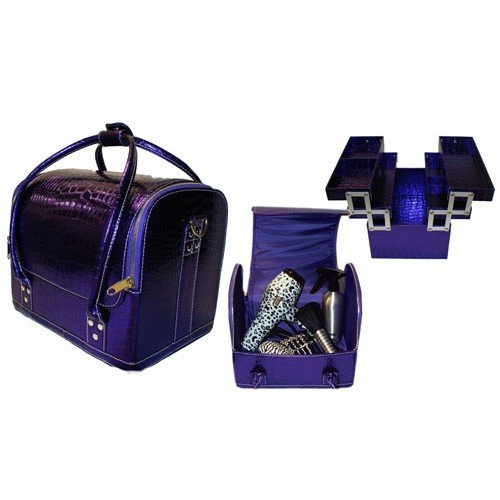Beauty Tools Beauty Case Purple Croc Effect