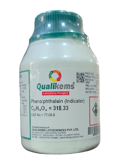 QUALIKEMS PHENOLPHTHALEIN POWDER 100GM CAS NO :77-09-8 (LAB USE ONLY)-image-24