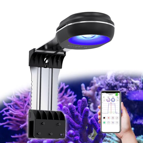 Image of PopBloom RL80 WiFi Reef LED Light, 80W Full Spectrum Marine Reef LED Aquarium Lighting for Soft /LPS Corals & Saltwater Fish Tanks, Built-in Timer, WiFi Phone Programmable, Sunrise Sunset (RL80 WiFi)