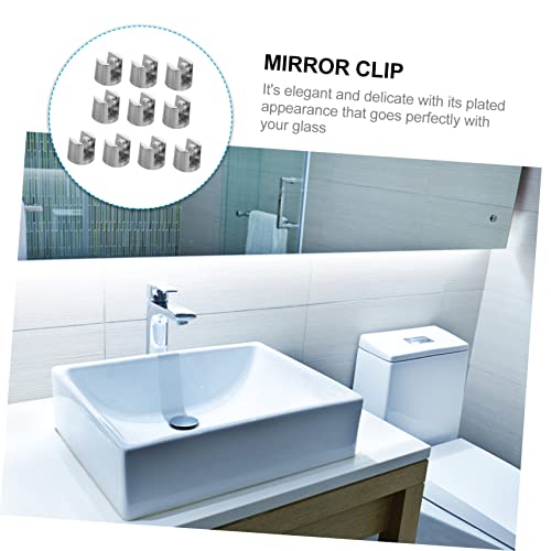 Image of DOITOOL 20pcs Clamp Bracket Rustproof Holder for Mirrors Pictures Easy Installation for Bathroom Living Room Use