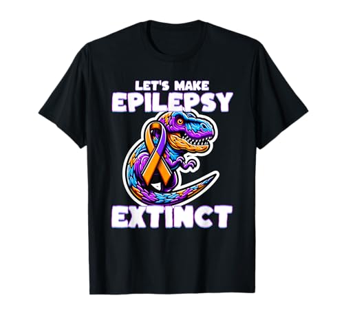 Funny Kids Dinosaur Lets Make Epilepsy Extinct T-Rex Dino Camiseta