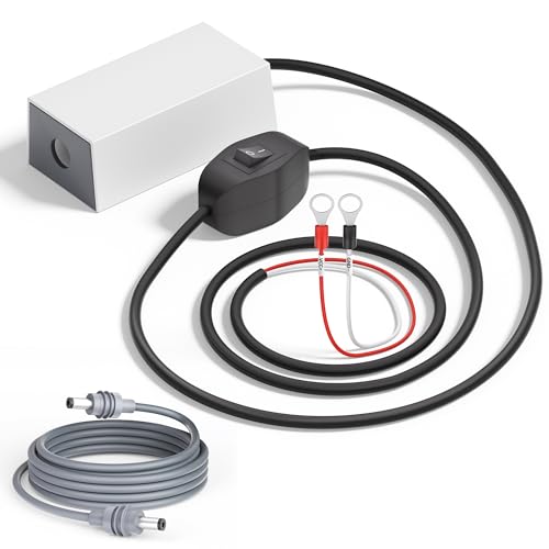 Starlink Mini 12V Battery Adapter with Switch 12V-24V to 30V 2A Step Up Converter Starlink Mini DC Power Supply Adapter Direct to Battery Cable O-Ring No Voltage Drop Waterproof for Truck,RV,Camping