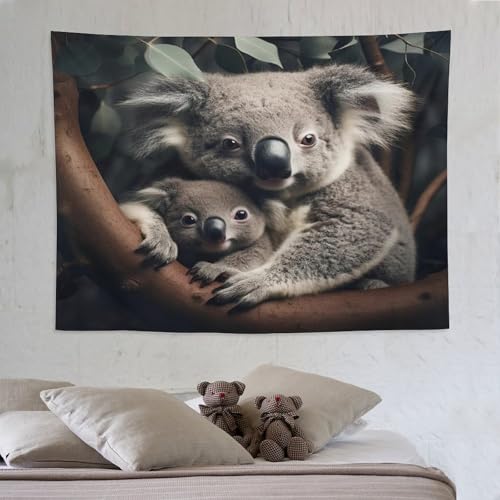 Tapisserie koala tenture murale salon decoration suspendue chambre 150x200
