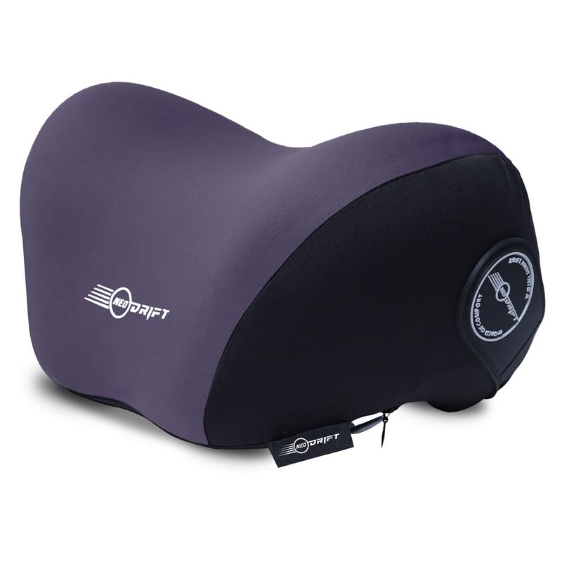 Image of Neodrift 'NeckFlow Pro' - Neck Rest Cushion Orthopedic Velvet Memory Foam Pillow for Neck, Head, Shoulder Support - Pain Relief for Car, 1 Pc (Colour-Random)