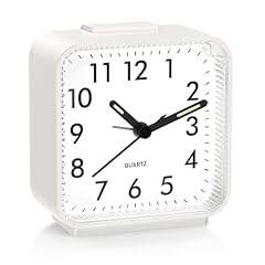 ORIA Analog Alarm Clock, Small Non Ticking Alarm Clock, 3 in Quartz Movement Silent Alarm Clock