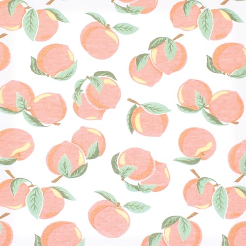 Image of Hudson Baby Unisex Baby Cotton Fitted Crib Sheet, Peach, One Size