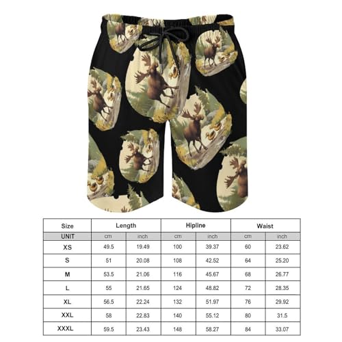 Duck Moose Men's Swim Trunks Quick Dry Board Shorts Hawaiian Beach Shorts With Pocket2