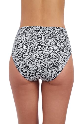 Profile by Gottex Plumeria Textured Leafy Print Stylish & Versatile Beachwear Women’s Mid-Rise Swimsuit Bottom Swim Essential3