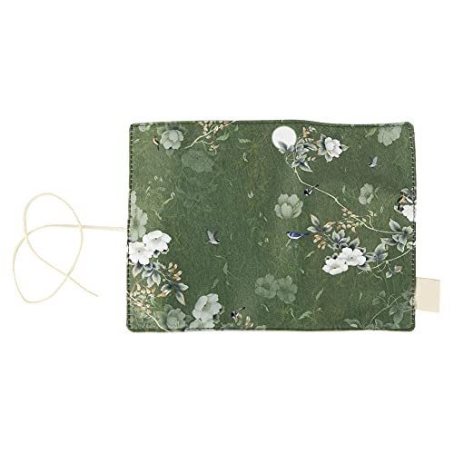 Yctze Bolsa para Canetas Estilo retrô Antigo Chinês de Grande Capacidade - Estojo Dobrável para Antiguidades Com de Flores para Canetas, Lápis e Papelaria, Ideal para Uso Escolar e de Escritório