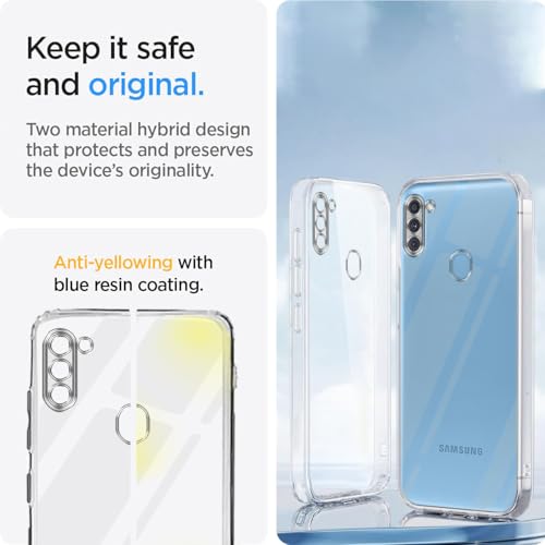 Image of Jkobi Back Cover for Samsung Galaxy A11 (Silicone Clear Shockproof Case with Camera Protection | Soft and Flexible | Transparent)