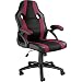 Produktbild TecTake 800781 Racing Bürostuhl, Chefsessel mit Wippmechanik, Kunstleder Gaming Stuhl, höhenverstellbarer Schreibtischstuhl, ergonomischer Drehstuhl - Diverse Farben - (Schwarz-Weinrot | Nr. 403476)