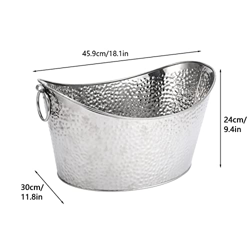 Stainless Steel Beverage Tubs Large Ice Bucket Drink Buckets for Parties Weddings 12L - Image 3