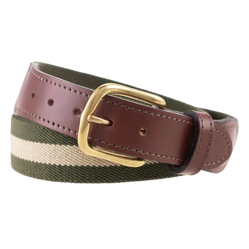 Thomas Bates Mens Elastic Surcingle Belt with Leather Tab4