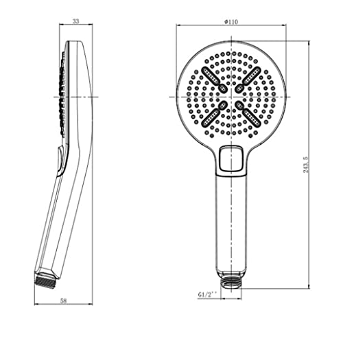 Booster Shower Pulse Hand douchette haute pression et pommeau de douche