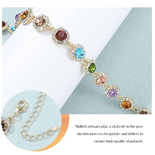 Acedre Colorful Crystal Choker Necklace Sparkly Rhinestone Chokers Necklaces Gold Chain Necklace Party Prom Neck Jewelry For Women And Girls #TOP5