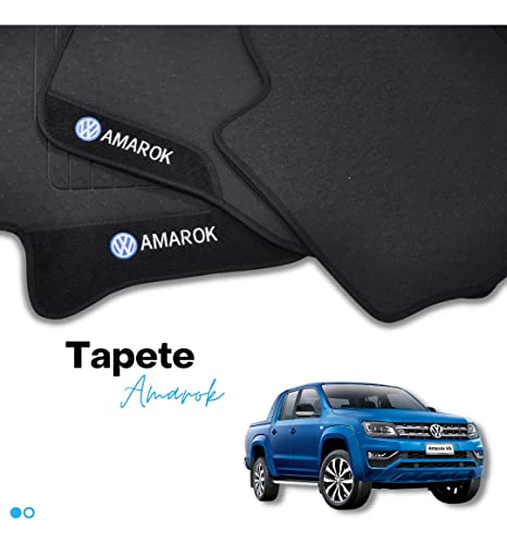 Jogo Tapete Amarok Todos Carro Borracha Volkswagen 3 Peças 2010 2011 2012 2013 2014 2015 2016 2017 2