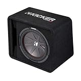 KICKER 43VCWR122 CompR 12 Inch 1000 Watt 2-Ohm Ported Vented Loaded Car Subwoofer Enclosure Box with Santoprene Surround and Polypropylene Woofer Cone