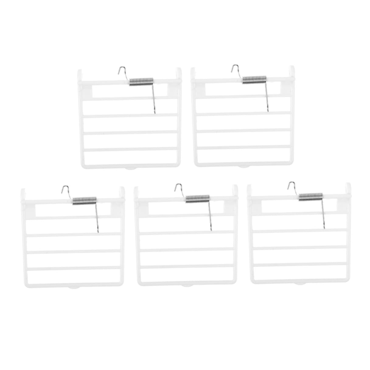5pezzi Porta Fissa per Mangiatoia per Uccelli Accessorio per Sportello di Ricambio per Gabbia Realizzato in Materiali Plastici Durevoli Facile Installazione e Sostituzione