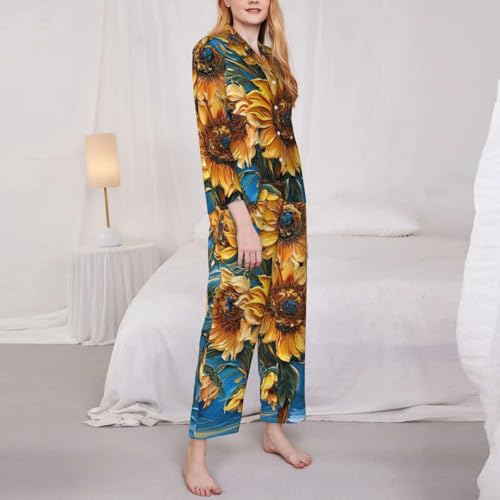 Pyjama imprimé tournesol pour des soirées cocooning et douces - 4