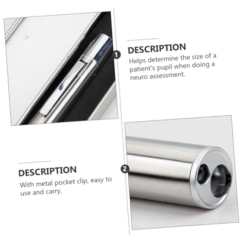 Linterna médica de acero inoxidable duradera con iluminación LED recargable set de 2 3