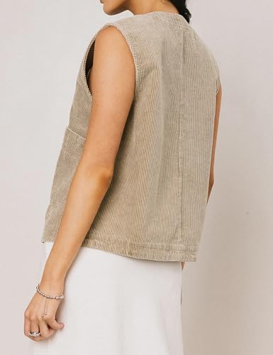 Vest For Women Cute Summer Tops Corduroy Blazer Vest Sleeveless Blouse For Women4