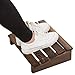 MyGift 15-Inch Burnt Wood Ergonomic Under-Desk Tilted Footrest for Home and Office
