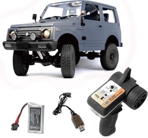 WPL Japan RC Crawler 1/10 Suzuki Jimny (JA11) - 4WD Outdoor Rock Crawler with Battery, Remote Control, Compliant Mark, Blue Gray