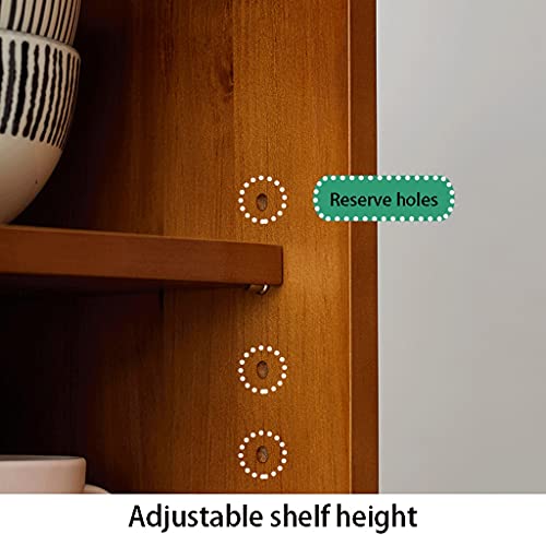 zyr Wandregal Hängender Schrank, Speiseküche Küche Arbeitsplatz Schrank Bar Sideboard Schrank Lagerschrank Home Decoration Kleines Kabinett (Color : Brown) - Image 7