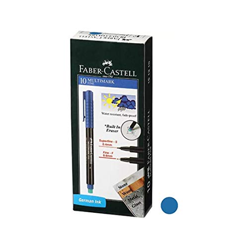 Image of Faber-Castell Multimark Fine Blue & Black - Set of 10 (Pack of 2)