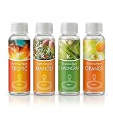 Saunaaufguss-Set 4er Karibik | Premium Saunaduft-Set mit exotisch-fruchtigem Karibik-Aroma | Hochwertige Sauna Aufgussmittel 4×100 ml | Made in Germany | Intensives Aroma & Geschenkidee