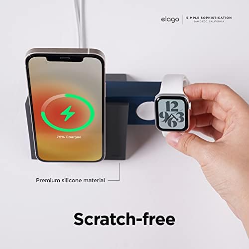 elago MS5 Charging Station Compatible with MagSafe Charger and Apple Watch Charger, Compatible with iPhone 14, 13, 12 Series, Compatible with All Apple Watch Series [Chargers Not Included]