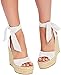Liyuandian Womens Platform Espadrille Wedges Open Toe High Heel Sandals with Ankle Strap Buckle Up Shoes