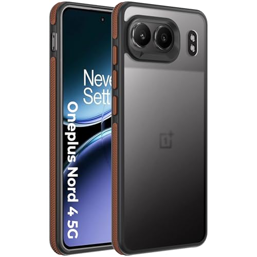 Image of A rtistque Frosted Ultra Matte Back Cover Case for OnePlus Nord 4 5G | Smooth Sides with Grip | Shockproof TPU Protective Design | Raised Camera Edges | OnePlus Nord 4 BackCover - Brown