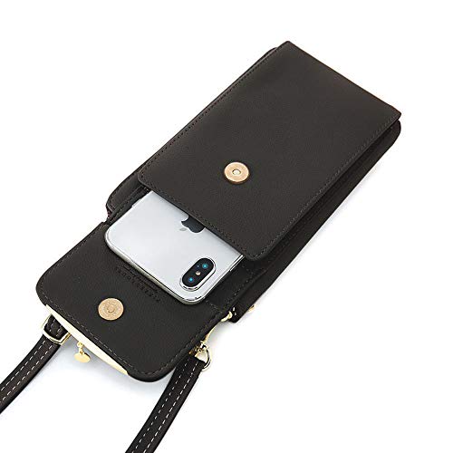 Cyber Deals Monday Sales Womens Purse Leather Cellphone Holster Wallet Case Small Crossbody Shoulder Phone Bag Pouch Handbag Clutch for iPhone 11 Pro 8 7/6 Plus Xs Max X Xr Samsung S10+
