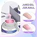 Hard Gel For Nails Builder Gel for Nails Long-lasting Nude 3D Sculpting for Nail Extension 2oz (clear&pink, 1fl.oz*2)