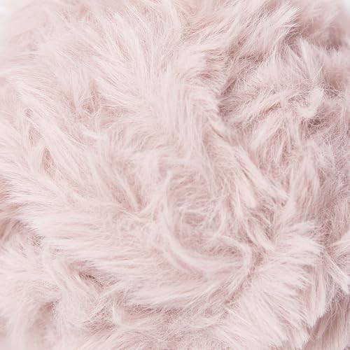 Image of NICEEC Faux Fur Yarn Super Soft, Chunky & Fluffy, Eyelash Yarn for Crochet & Knitting(Total Length 210yds /10.6oz) - Pale Pink /300g
