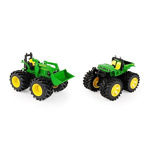 Monster Treads John Deere Super Scale Combine Toy Set - Includes John Deere Tractor Toy, John Deere Gator, And Combine Farm Toys - Toddler Toys Ages 3 Years And Up Green #TOP3