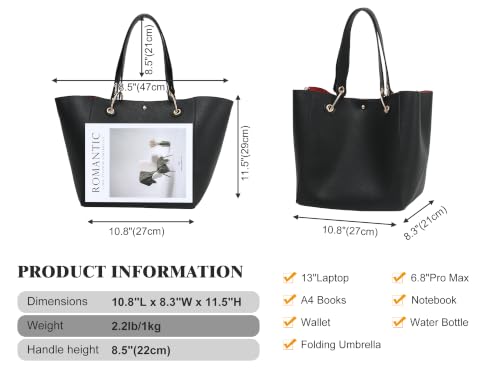 Image of sqlp Large Work Tote Bag for Women Designer Handbags Big Bucket Purses