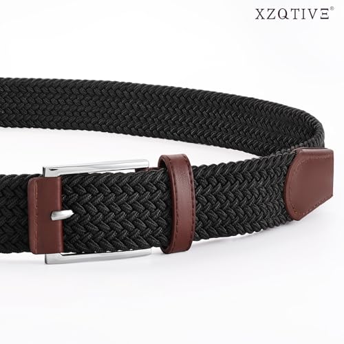 Image of XZQTIVE Braided Stretch Belt Mens Gift Elastic Woven Belt for Golf Casual Pants Shirts Jeans