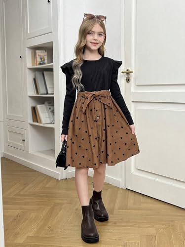 Image of TAGAS Girls Floral Dress | Lavender Flower Print Dressess for Kids | Soft Summer Frock| Casual Birthday & Occasion Wear|
