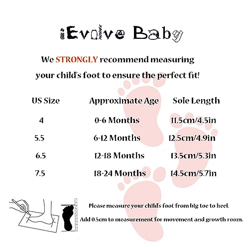 Ievolve X1105L-1UK Baby Shoes Baby Toddler Soft Sole Prewalker Baby First Walking Shoes Crib Shoes Baby Moccasins thumb #6