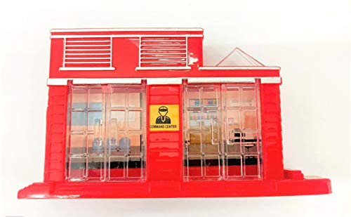 Image of Negi New Fire Brigade Centre Set for Kids, 13 Pieces Set Red Colour, Pull Back Action Car
