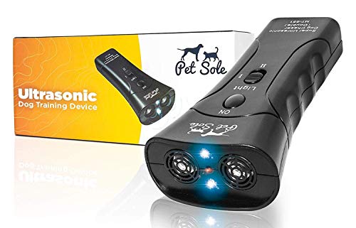 PetSole Anti Barking Device, Ultrasonic Dog Repeller & 3 in 1 Pet LED