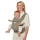 Ergobaby Omni Deluxe Baby Carrier Newborn to Toddler - Breathable Baby Carriers for Summer - All-Position Carrier with Enhanced Lumbar Support & Airflow (7-45 Pounds), Mesh, Soft Olive