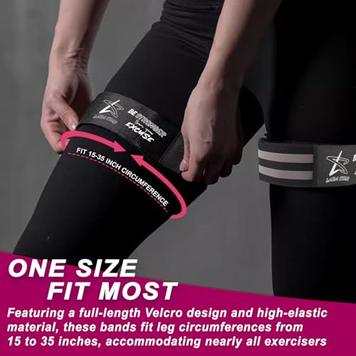 Image of BFR Occlusion Bands for Women Glutes,Blood Flow Restriction Bands for Legs, Butt & Hip Building, Workouts, Best Fabric Resistance Bands for Squat Butt & Thigh